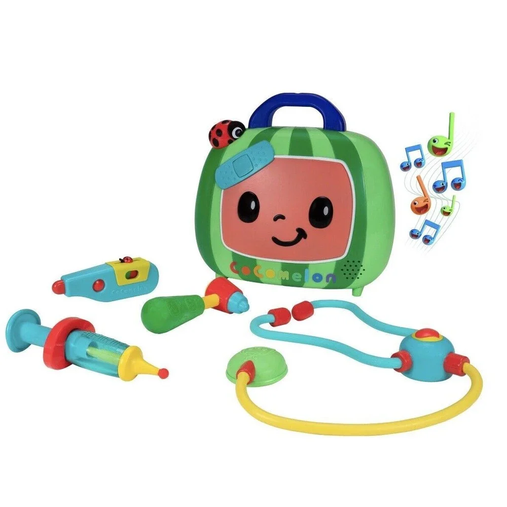 Cocomelon Musical Doctor Checkup Set Case 4 Play Pieces With Sound & Dr Song-NIB